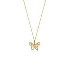 Lolo Necklace - Are You Am I Dainty Gold Butterfly Charm Necklace, Dainty Gold Butterfly Necklace With Delicate Chain, Dainty Adjustable Gold Butterfly Necklace, Delicate Gold Butterfly Necklace, Dainty Gold Butterfly Necklace With Charm, Delicate Gold Butterfly Charm Necklace, Delicate Gold Necklace With Butterfly Charm, Gold Butterfly Necklace With Delicate Adjustable Chain, Yellow Gold Butterfly Necklace With Adjustable Chain