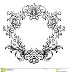 an ornate frame in the shape of a flower ornament on a white background