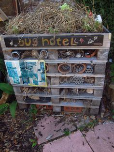 an old wooden box with various items on it