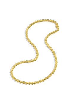 Logan Hollowell solid heart tennis necklace in yellow gold. 18K Yellow Gold 16" L Logan Hollowell, Tennis Necklace, Tennis, Yellow Gold, Yellow, Gold