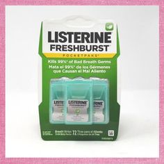 Find many great new & used options and get the best deals for Listerine Freshburst Pocketpaks Breath Strips, 24-Strip Pack, 3 Pack - NEW at the best online prices at eBay! Free delivery for many products! Listerine Pocketpaks, Breath Freshener, Listerine Cool Mint, Breath Spray, Bad Breath Remedy, Receding Gums, Mouthwash, Oral Hygiene, Vaseline