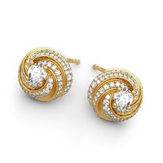 BOGO 40% OFF (Code: H40) Spiral Cubic Zirconia Jewelry For Anniversary, Elegant Spiral Earrings As Gift, Spiral Jewelry With Brilliant Cut For Anniversary, Spiral Brilliant Cut Jewelry For Anniversary, Formal Spiral Jewelry With Matching Earrings, Formal Spiral-shaped Jewelry With Matching Earrings, Modern Twist Round Earrings, Elegant Swirl Earrings As Gift, Elegant Swirl Earrings For Gift