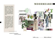 an article in the magazine mood board with images of people and plants