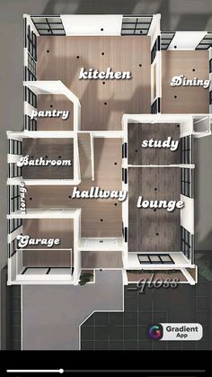 the floor plan for an apartment building with all its rooms and their names on it