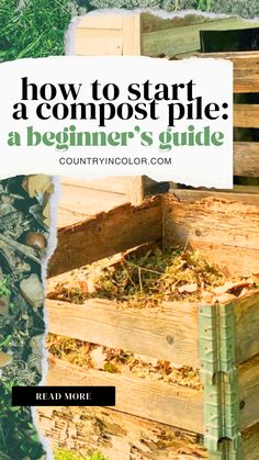 how to start a compost pile Composting For Beginners, Composting 101, Diy Compost, Composting At Home, Vegetable Garden For Beginners, Garden Compost, Wildflower Garden, Organic Gardening Tips, Garden Landscape Design