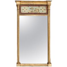 an ornate mirror is shown against a white background