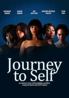 the poster for journey to self, which features four women and one man in black