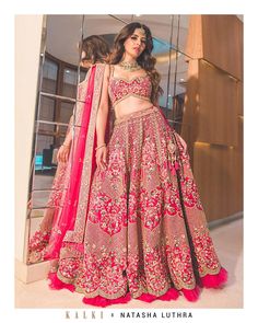 Red Lehenga Choli, Kalki Fashion, Lehnga Dress, Bridal Lehenga Collection, Designer Bridal Lehenga, Indian Bridal Lehenga, Bridal Lehenga Red, Pink Lehenga