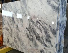 marble is being displayed in a warehouse