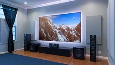 Screen innovations Black Diamond (BD8) - Installations Unlimited Laser Tv Setup, Best Home Theater System, The Projector, Basement Home Theater, Eco House Design, Short Throw Projector, Pitch Dark, Dark Bedroom, Home Theater Rooms