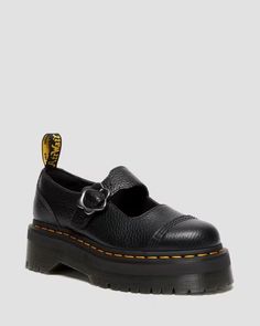 Mary Jane Shoes | FREE SHIPPING | Dr. Martens Dr Martens Mary Jane, Leather Platform Shoes, Jadon Boots, Mary Jane Platform Shoes, Flower Cut Out, Black Dr Martens, Shoes Free, Black Platform Shoes, Shoe Brushes