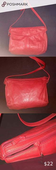 NWOT Extra, Inc Red Leather Crossbody Handbag NWOT Extra, Inc Red Leather Crossbody Handbag - crafted in a supple Leather, the classic adjustable Crossbody handbag from Neusteters is the perfect work-to-weekend accessory. It’s roomy interior & pockets inside offer an organized space for all your essentials. Excellent condition, very soft leather, Double zip top for 2 side closures, Strap is approximately 21-22”L; Measurements: 9-10”L x 10-11”W x 27-28”H Extra, Inc. Bags Crossbody Bags Red Satchel With Zipper Closure For Evening, Red Leather Bag With Zipper Closure, Red Evening Bag With Zipper Closure, Red Evening Bags With Zipper Closure, Red Leather Pouch Shoulder Bag, Red Pouch Hobo Bag For Everyday, Red Leather Pouch Hobo Bag, Rectangular Red Hobo Bag For Evening, Red Rectangular Hobo Bag For Evening