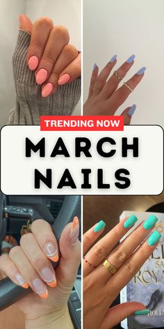 Get inspired by classy and cute March nails ideas for spring 2025! Explore nail shapes like almond, round, or square with colorful spring gel or acrylic art designs. Perfect for natural nails, short styles, or ideas simple for st. Patrick's Day. Stay on trend with dip nails and spring acrylic ideas that elevate your February nail inspo. Nails 2025, March Nails, Acrylic Ideas, February Nails, Dip Nails, 25 March, Spring 2025, Trendy Art, Dipped Nails