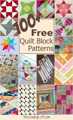 the 100 free quilt block patterns are featured in this book, which is also available for purchase