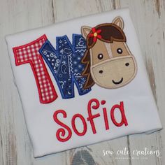 Farm Animal second Birthday outfit Horse TWO shirt 2nd Birthday Outfit, 2nd Birthday Shirt, Farm Clothes, Horse Shirt, Horse Birthday