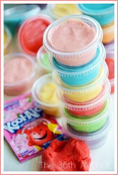 there are many different colors of play dough