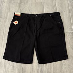 Vintage Dead Stock New With Tags Made In The Usa In 94’ Traditional 5 Pocket Shorts, Zippered Closure Solid Black Color, Relaxed Fit Jorts Materials 100% Cotton Measurements While Laying Flat Waist 26 Inches, Inseam 11 Inches, Length 25 Inches Please Review Measurements For Correct Fit. Willing To Negotiate On Price. I Ship Same Day Or Next Business Day. Offers Always Accepted Black Cotton Jean Shorts With Pockets, Classic Black Jeans For Summer, Classic Black Summer Jeans, Black Relaxed Fit Jean Shorts With Pockets, Casual Big And Tall Cotton Jeans, Casual Cotton Jeans For Big And Tall, Retro Black Cotton Bottoms, Pocket Shorts, Jeans Men