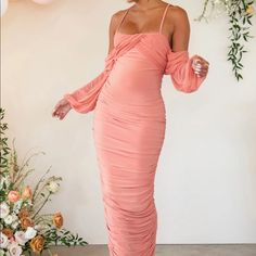 Rose Pink Maternity Ruched Mesh Maxi Dress. Super Soft, Luxury Mesh Fabric This Figure-Flattering Ruched Maxi Dress With Sexy Cold-Shoulder Detail. Brand New With Tags ( Didn’t Arrive In Time For Shower) Pink Ruched Off-shoulder Maxi Dress, Pink Off-shoulder Ruched Maxi Dress, Maternity Long Sleeve Ruched Dress, Pink Maternity Maxi Dress, Maternity Wear Dresses, White Maternity Dresses, Fishtail Maxi Dress, Club L London, Drape Maxi Dress