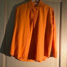 Never Worn, Rich Orange Color. Size S But Can Easily Fit M. Perfect Condition. Button Down Shirts, Color Orange, Orange Color, Button Down Shirt, Button Up, Womens Tops, Orange, Women Shopping, Color