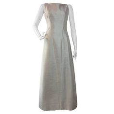 1960s Bob Bugnand Ivory Shantung Sculpted Evening Gown | From a collection of rare vintage evening dresses and gowns at https://www.1stdibs.com/fashion/clothing/evening-dresses/ 1960s Bob, Gown Princess, Fashion 1960s, Sleeveless Skirt, Ivory Silk, Evening Gown, Evening Dress, Evening Gowns, Wedding Gowns