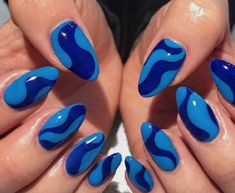 Discomfort Tattoo, Blue Nail Polish, Blue Nail, Minimalist Nails, Heart Nails, Dream Nails, Fire Nails