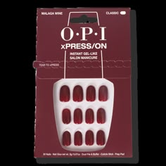 xPRESS/On Short Solid Color Press On Nails - OPI | Ulta Beauty Opi Gel Complimentary Wine, Opi Malaga Wine, Opi Shades, Natural Nail Tips, Malaga Wine, 30 Nails, How To Remove Glue, Nail Effects, Brown Nails