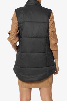 Padded vest is made from quilted matte nylon with warming fill. Perfect for the transitional months, it has zip pockets and side button details. Style this womens vest with a sports outfit, work attire, or everyday look. Perfect for throwing over long sleeve tops, sweaters, and lightweight coats.Funnel neck, Sleeveless, Front zipper closureSide zip pockets, Side button detailsHi low hem, Filled with insulating polyester, Padded designFits true to US size, S=Size(4-6), M=Size(8-10), L=Size(12-14) Sports Outfit, Color Pad, Outfit Work, Padded Vest, Work Attire, Funnel Neck, Outdoor Hiking, Women's Vest, Puffer Coat