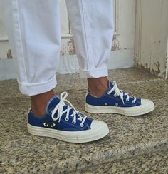 Blue Comme Des Garcons Converse Outfit, Commes De Garcon Converse Outfit, Comme Des Garcons Shoes Outfit, Converse Comme Des Garcons Outfit Women, Come Des Garcons Converse Outfit, Comme Des Garcons Converse Low, Low Converse Outfit