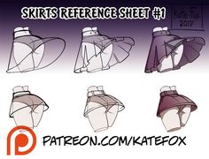 the instructions for how to make an origami skirt with different shapes and sizes