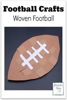 a paper football with the words football crafts written on it