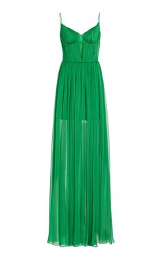 Moda Operandi Dress, Emerald Dress, Backless Long Dress, Tulle Maxi Skirt, Designer Evening Dresses, Ankle Length Dress, Chiffon Gown, Long Gown