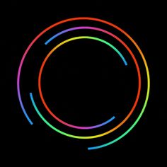 an image of a neon circle on a black background