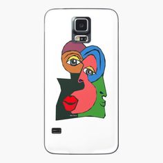 a phone case with an image of two women's faces