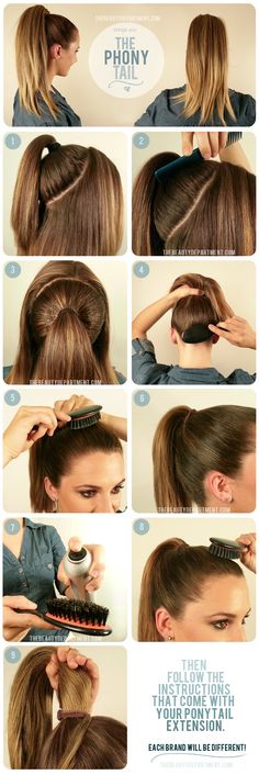 Double pony tail for more volume! Great idea! Tail Hair, Picture Tutorial, A Ponytail, Fishtail Braid, About Hair, Gorgeous Hair