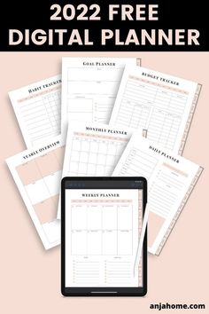 a digital planner with the text, free printables for 2021