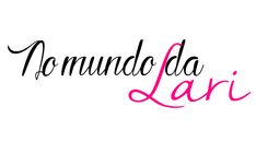 the word no mundo da lari written in pink and black ink on a white background