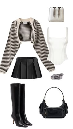 Black And White Outfit, Barbie Dress Fashion, Future Outfit, Model Outfits, Lazy Day Outfits, White Outfit, Casual Chic Outfit, Kpop Fashion Outfits, Colourful Outfits