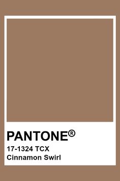 the pantone color is shown in brown