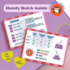 the handy quick guide for kids to learn how to use it