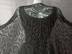 "----ready to ship--- *size -depth-85 cm; length(neckline)- 200cm ( 33\" / 79\") * soft merino wool , with shiny silver  beads * care instructions - hand wash - warm water with a delicate detergent.  dry on a horizontal surface in an extended form *custom color available! Wedding lace cape made from thin and delicate merino wool making it gentle to the touch, weightless(only 70 gramms), soft and warm, decorated with sparkly silver beads This gorgeous accessory will perfectly complement your festive and casual outfit, wedding dress, will add femininity and charm. *I have this shawl from pure wool yarn in purple -beige tone: https://www.etsy.com/listing/254955175 in green-blue-purple tone: https://www.etsy.com/listing/247556716 in trendy coffee-brown color : https://www.etsy.com/listing/6399 Beaded Shawl, Coffee Brown Color, Dark Mori, Lace Cape, Hand Knit Shawl, Bridal Cape, Wedding Lace, Wedding Shawl, Lace Shawl