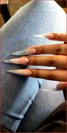 Snow themed long stiletto nails #long #nails #snow #stiletto #themed the cold-climate months are proper across the corner, and whether or not you may be going online from domestic for the the rest of 2020 or from time to time venturing into the office, locating the proper wintry weather outfit for paintings is key. But with regards to dressing for much less than applicable conditions, there are some variables one ought to bear in mind. As a result, bouts of concept may be few and a long wa Stilleto Nails Designs Winter, Encapsulated Nails Acrylics Winter, Stiletto November Nails, Stilleto Xmas Nails, Frosty Acrylic Nails, Pointy Winter Nails, Christmas Nails Stiletto Simple, Stilleto Holiday Nails, Stilleto Winter Nail Design