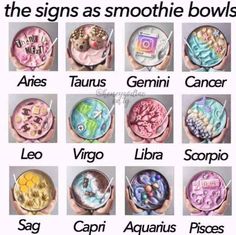 the signs as smoothie bowls