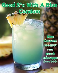 Yummy Alcoholic Drinks, Alcohol Drink Recipes, Adult Drinks, Cocktail Drinks, Rum, Alcoholic Drinks, Drinks, Blue