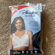 Women’s Platter 18 Hour Ultimate Shoulder Comfort Side Smoothing Bra. Playtex Bras, Womens Bras, Sleepwear Women, Women's Intimates, Bra, Women Shopping, Black, Color