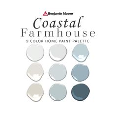 the paint palette for coastal farmhouse house