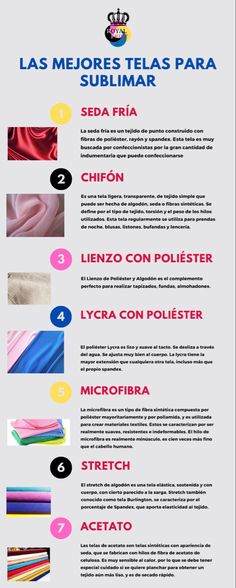 an info sheet describing the different types of fabrics and how they are used to make them