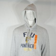 Champion Men's Hoodie 2xl Florida Fiu Panthers Football Silver Nwt Fiu Panthers Ncaa Officially Licensed Product 60%Cotton-40%Polyester Imported Nwt Casual Athletic Heather Hoodie For Sports Season, Casual Hoodie With Letter Print In Athletic Heather, Casual Sweatshirt With Logo Print In Athletic Heather, Casual Sweatshirt In Athletic Heather With Logo Print, Casual Athletic Heather Sweatshirt With Logo, Casual Grey Sweatshirt With Logo Print, Casual Logo Print Hoodie For Fans, Casual Athletic Heather Hoodie For College, Casual College Hoodie In Athletic Heather