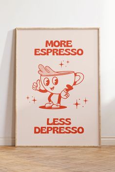 More Espresso Less, Retro Wall Decor, Arte Inspo, Trendy Wall Art, Retro Wall, Dream House Decor, 로고 디자인, Home Deco, Vintage Posters