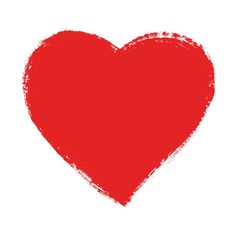 a red heart painted with white paint