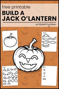 a pumpkin with the words build a jack o'lanterner on it, and some pictures